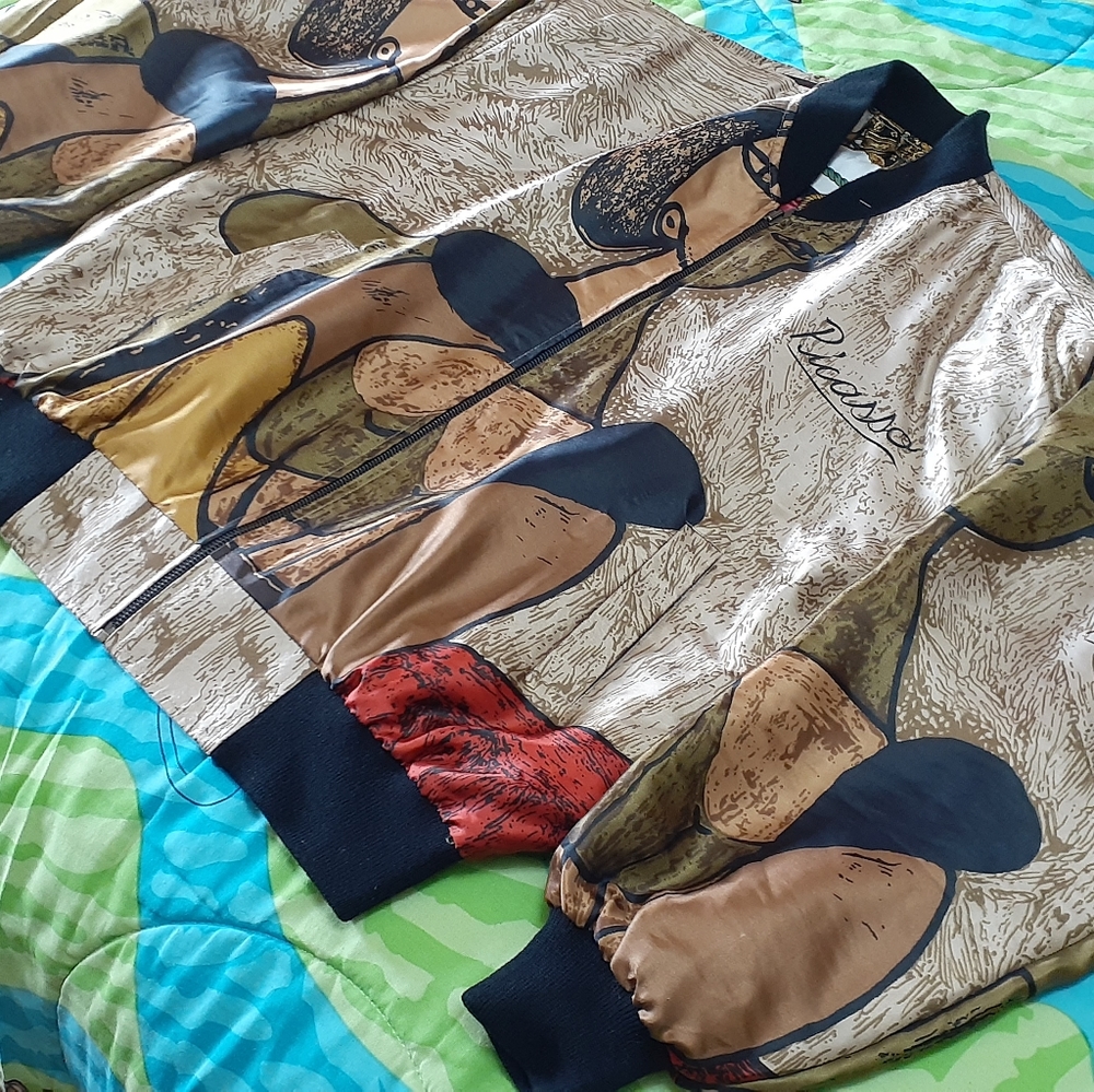 VTG 80's Baroque Picasso Reversible Bomber Jacket